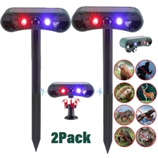 Solar Motion Sensor Alarm, Outdoor Animal Repeller Repellent Garden Cat Dog Fox