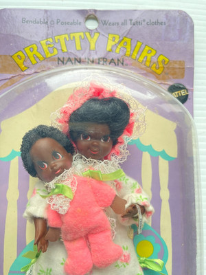 1969 Mattel Pretty Pairs Nan  N Fran Doll Set Rare VTG Tutti Baby Clothes MOC AA