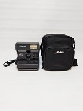 Vintage Polaroid One Step 600 Instant Film Camera Black With Strap  Case
