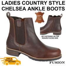 LADIES COUNTRY BOOTS,SIZES 4-7, TAN,LEATHER,FARM,VET,HORSE,EQUESTRIAN,YARD,SPORT