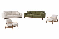 Wohnzimmer Set Modern Mehrfarbig Designer-Set Komfortabel Stoff Holz