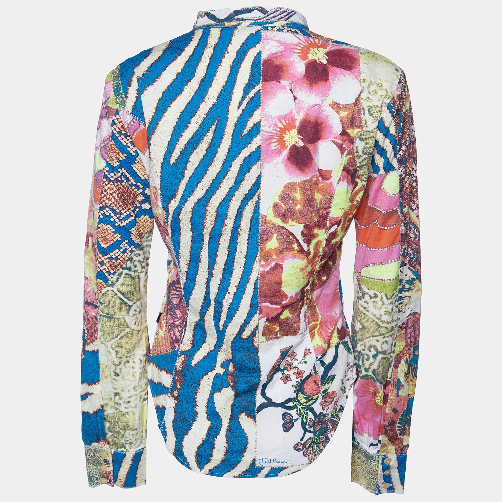 Just Cavalli Multicolor Patchwork Printed Cotton … - image 2