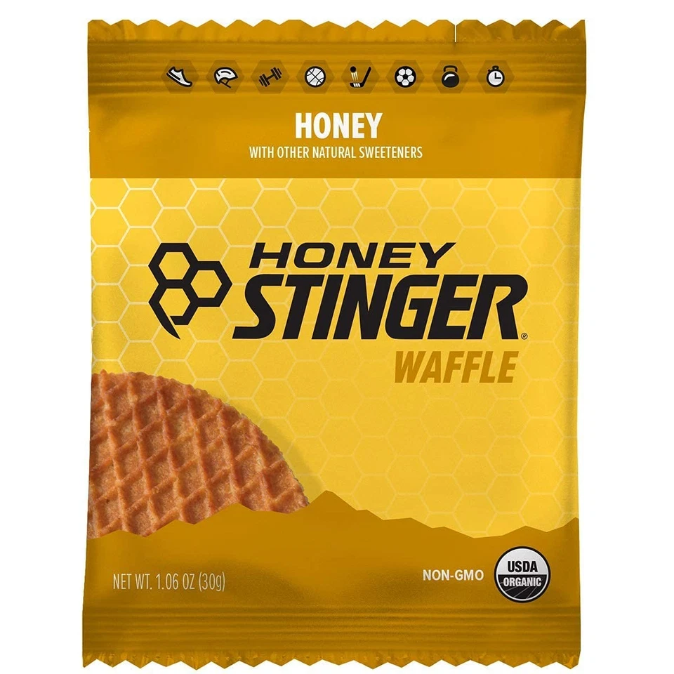 Waffle orgánico Honey Stinger, miel, nutrición deportiva, 16,96 onzas, paquete de 16 Foto 2 de 4