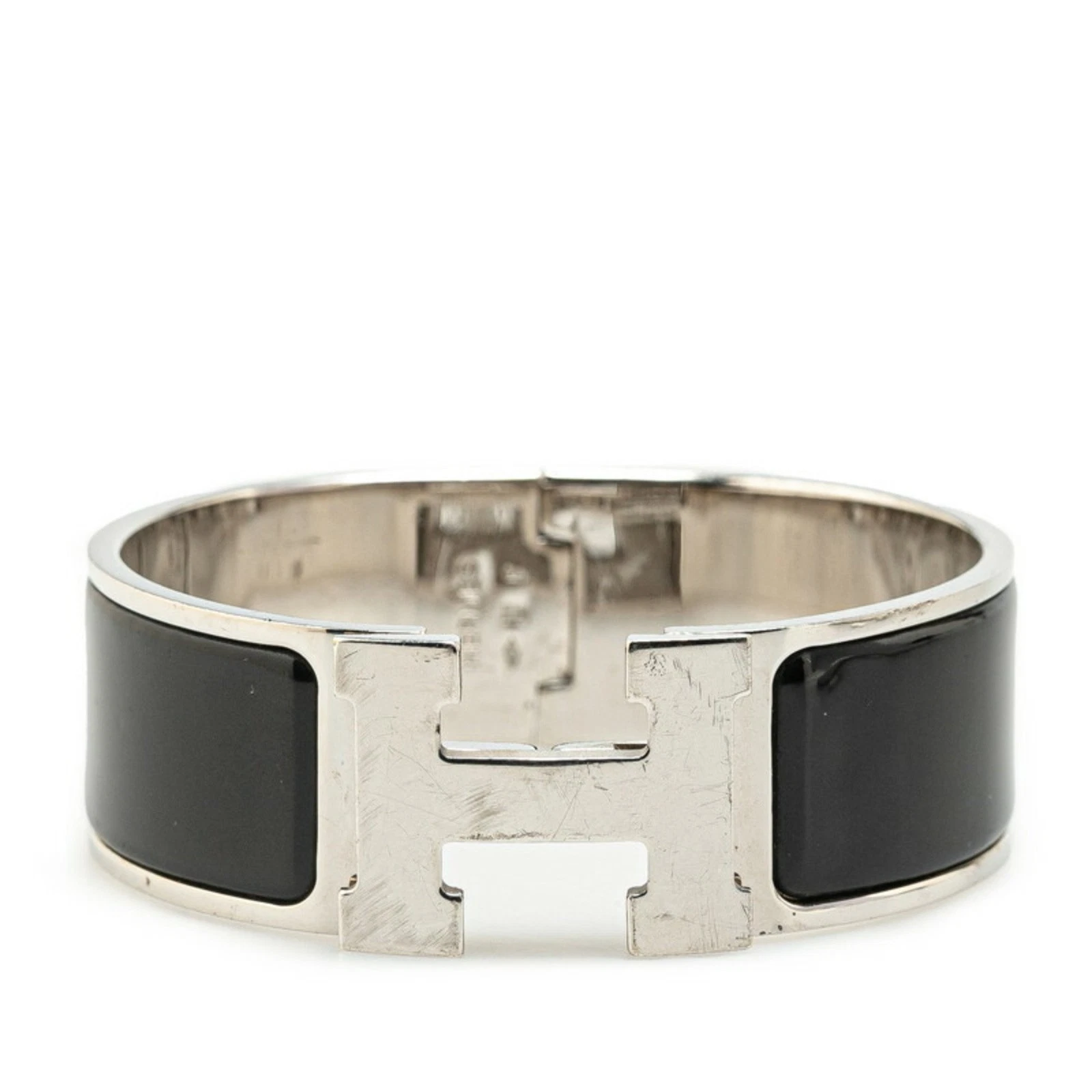 HERMÈS Bracciale Hermes Click Clack H GM Argento Metallo Nero Donna HERMES GZl171bh