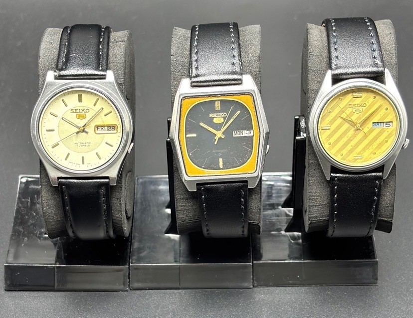 Seiko Lot Made Japan 5 Automatic 3 Watches Men’s Vintage of - vintagewatches.pk