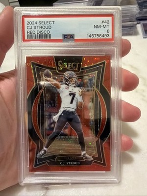 2024 Select Cj Stroud Red Disco /49 PSA 8