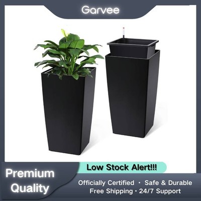 30'' Tall Planter Set of 2 Heavy Duty with Drainage Water Level Monitor