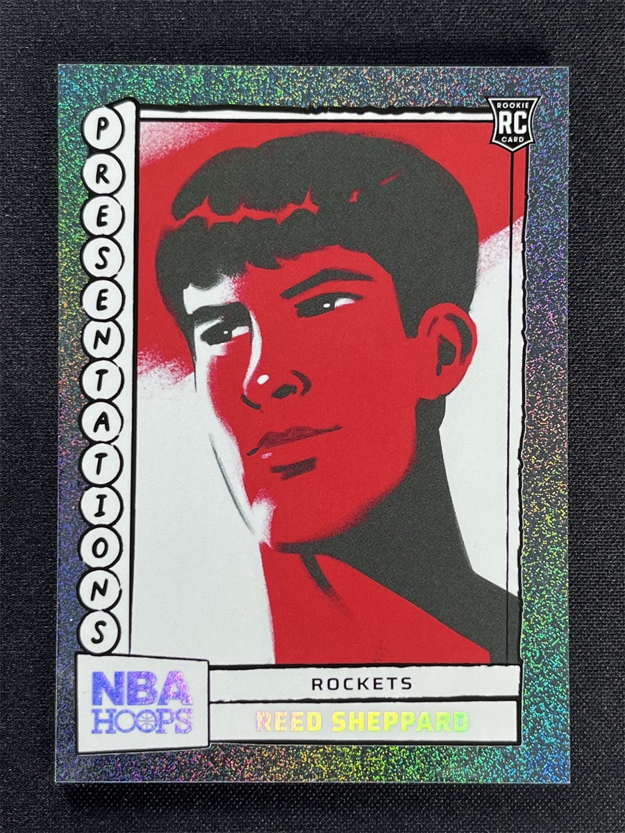 2024-25 Panini NBA Hoops Reed Sheppard #13 Presentations Foil RC Case Hit SSP