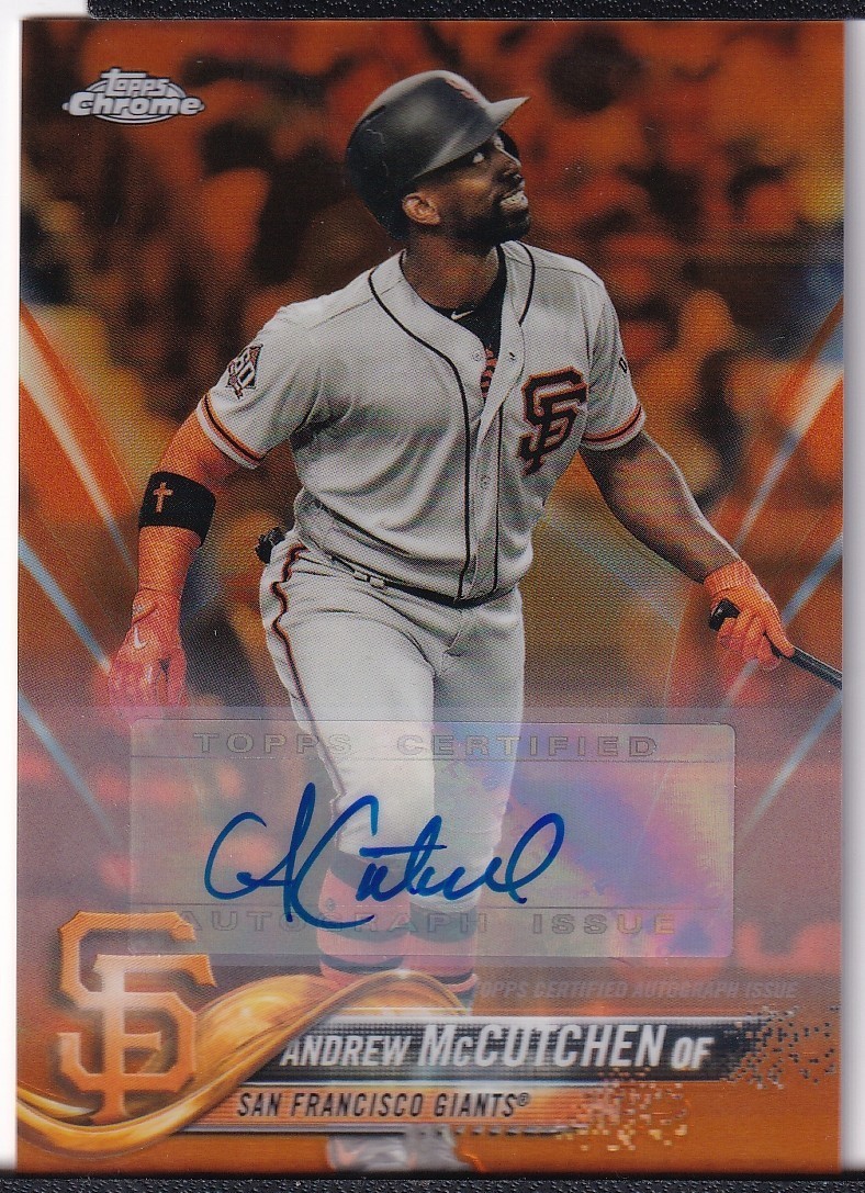 2018 Topps Chrome Update Andrew McCutchen HMT37 Orange 24/25 Giants