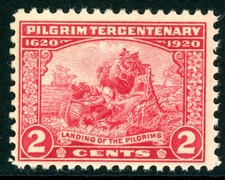 USA 1920 Pilgrim Tercentenary 2¢ Carmine Rose Scott #549 MNH M149