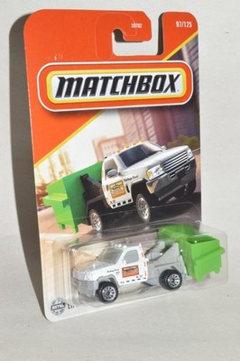 1:64 diecast Matchbox Garbage Scout trash truck w/ dumpster