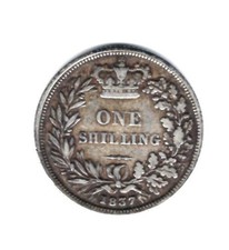 GB 1837 SHILLING AVF/VF