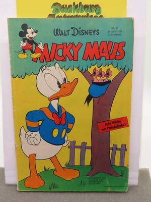 Micky Maus 1958/25 vom 28.6.58  Ehapa im Zustand (2-3 oS). 148149