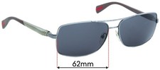 SFx Replacement Sunglass Lenses fits Prada SPS50O PS50OS - 62mm Wide
