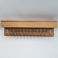 Vintage Wood Brass Golf Club Tie Rack Wall Mount Tie  Belt Hangers