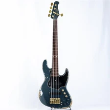 Xotic XJ-1T 5-String Bass Charcoal Frost Metallic Aged Gold Parts Used