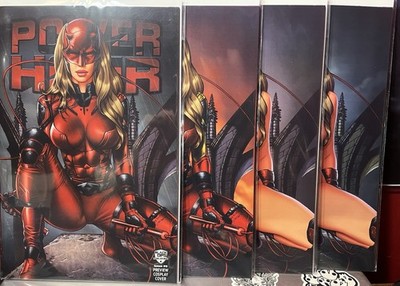 Power Hour #3 eBas Full 4x Comic Set Trade Topless Full X Daredevil Variant LTD