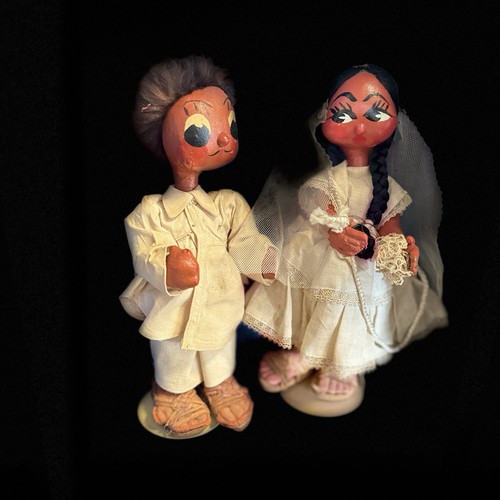 Vintage Mexican Folk Art Dolls - Cloth Doll Vintage Mexico Souvenir Folk Art - Bild 1 von 9