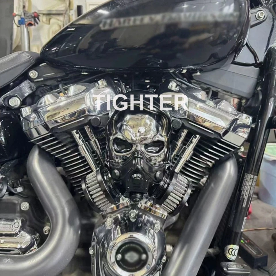 Kit de admisión de filtro de filtro de filtro de filtro de aire de alto flujo calavera para Softail Breakout 2018-2024 Foto 3 de 4