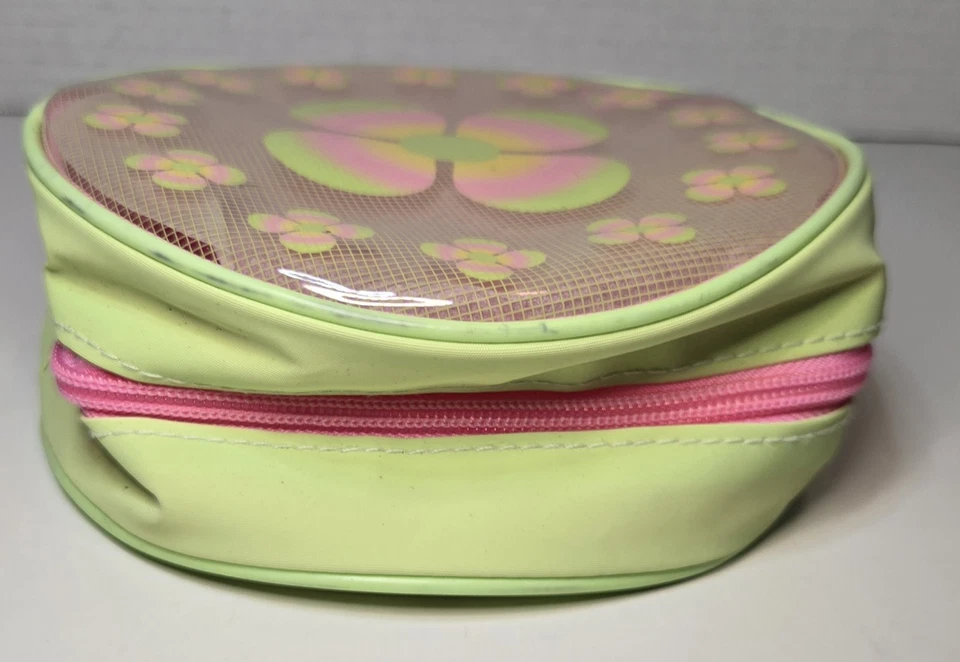 Bolsa de viaje Clinique redonda multicolor diseño floral maquillaje cosmético  Foto 3 de 4