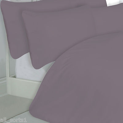 Purple Plum Lilac Egyptian Cotton Percale 200 T C King Size