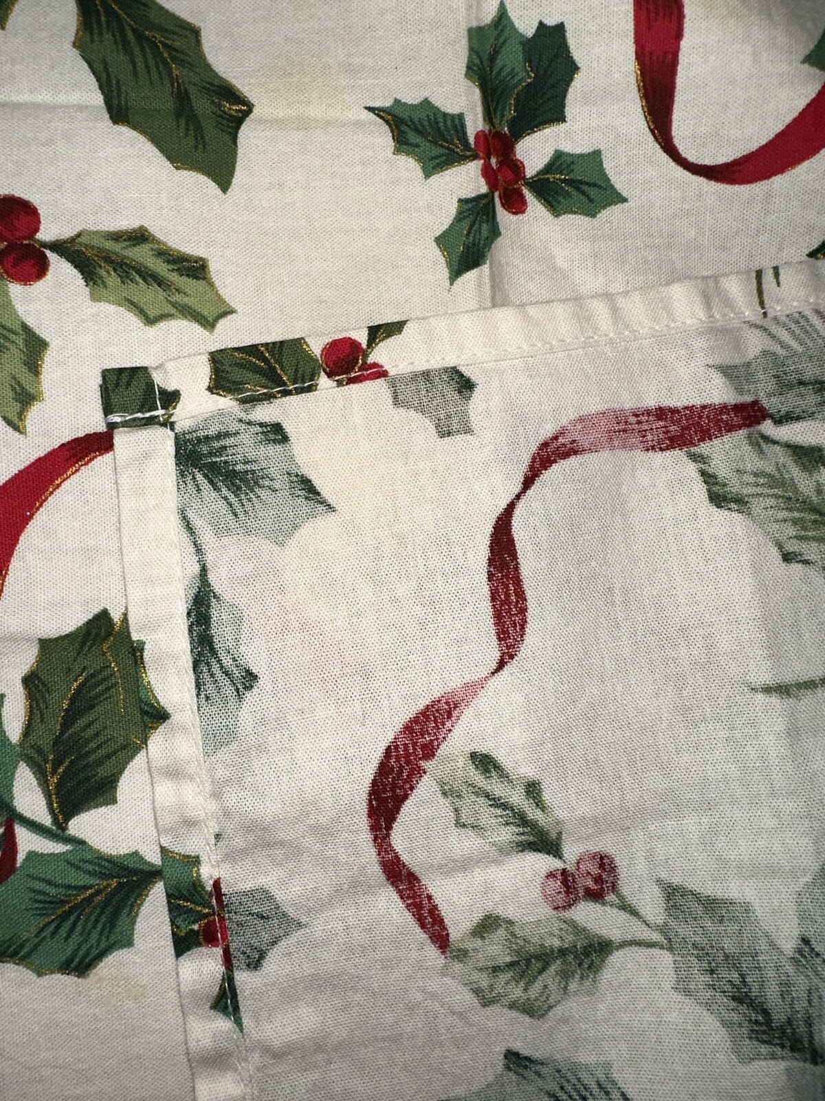 Holiday Christmas Fabric Napkins Rustic Holly Berry Poinsettia Lot Of 11 Great! eBay
