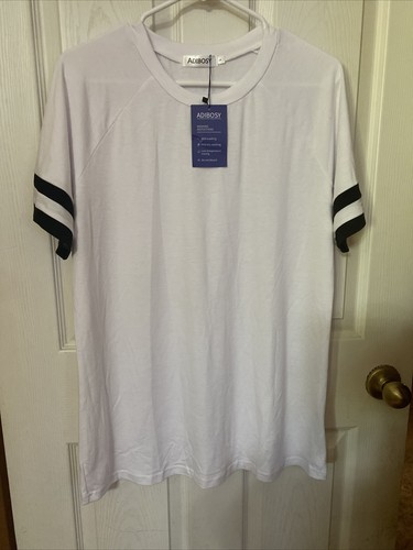 Adibosy Women's Short Sleeve Tops Color Block T Shirt Casual Tunic Crew
