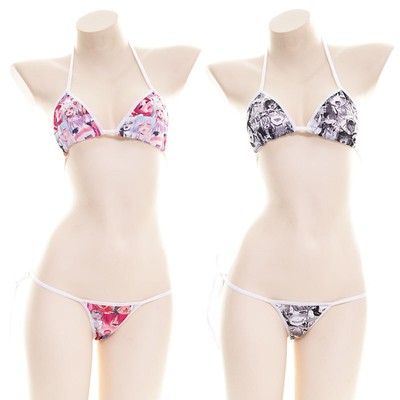Anime Japanese Girl Print Strap Sexy and Personalized Cartoon Bikini Set New