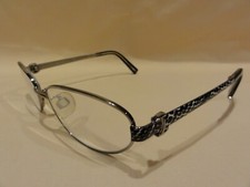 Tod's 5035 Italian eyeglass frames silver oval metal frames hard case