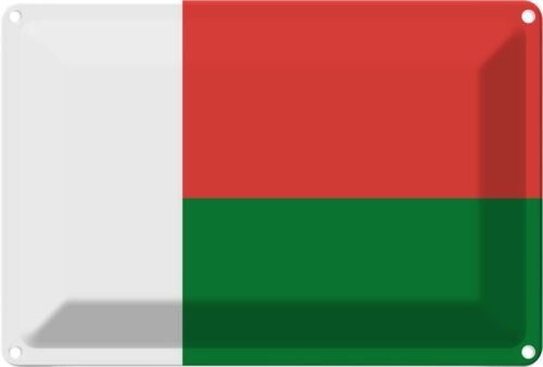 Blechschild Wandschild 20x30 cm Madagaskar Fahne Flagge Geschenk Deko - Bild 1 von 5