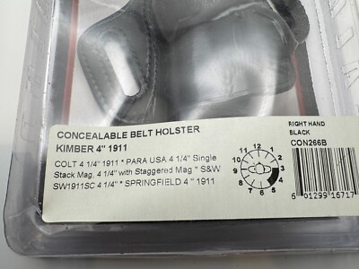 Galco Concealable Belt Holster, Right Hand, Black, Kimber