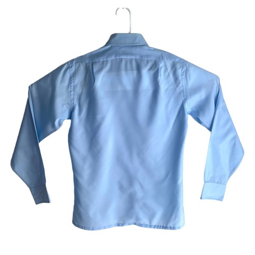 "John Henry" Large Men's Long Sleeve Button Front Blue Design European Fit - Picture 5 of 6