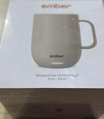 Ember Temperature Smart Mug 2 14 oz SandStone App Controlled Heated Coffee Cupp