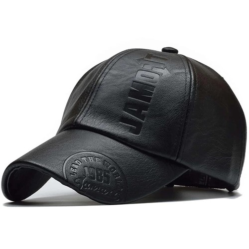Men Vintage Adjustable Baseball Cap PU Leather snapback Hat Para Hombre Mens - Picture 21 of 26