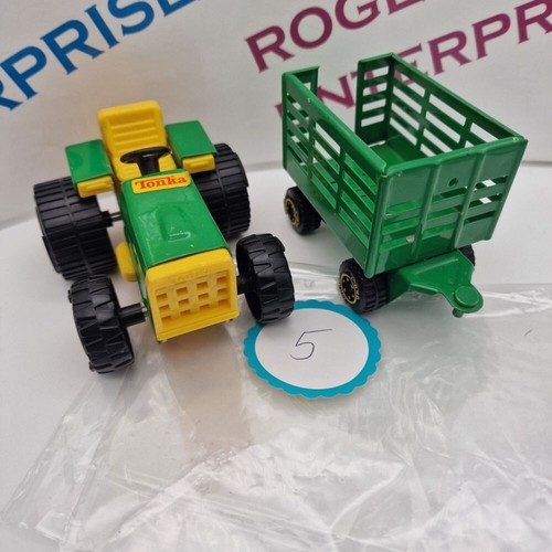 Choose 1970s Tiny Tonka Tractor And Trailers Various Colour Combinations - Picture 17 of 68