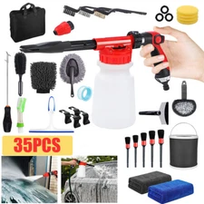 35Pcs Car Detailing Brush Tools Kit Vehicle Auto Engine Wheel Washing Cleaning