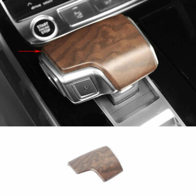 For Audi A8-Quattro 2019-2023 Wood Grain Central Console Gear Shift Knob Trim 1X