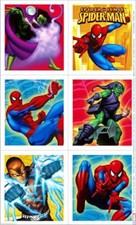 Spider-Man Stickers 4 sheets Per Package Spider Sense Birthday Party Favors New