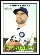 2016 Topps Heritage Nathan Karns #16 Seattle Mariners