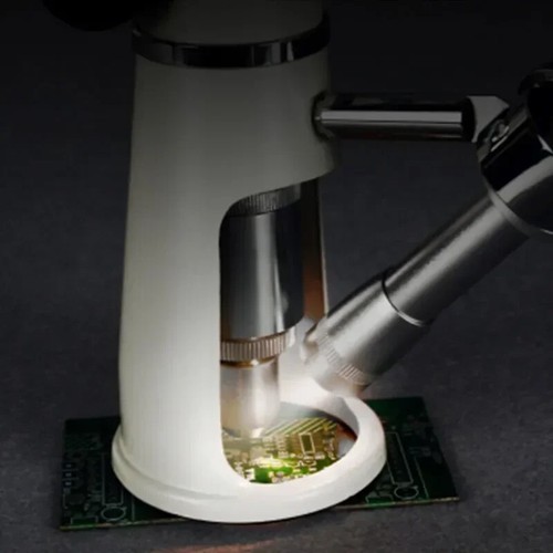Lente di ingrandimento con lente scala centopotenza con microscopio righello con luce - Foto 4 di 9