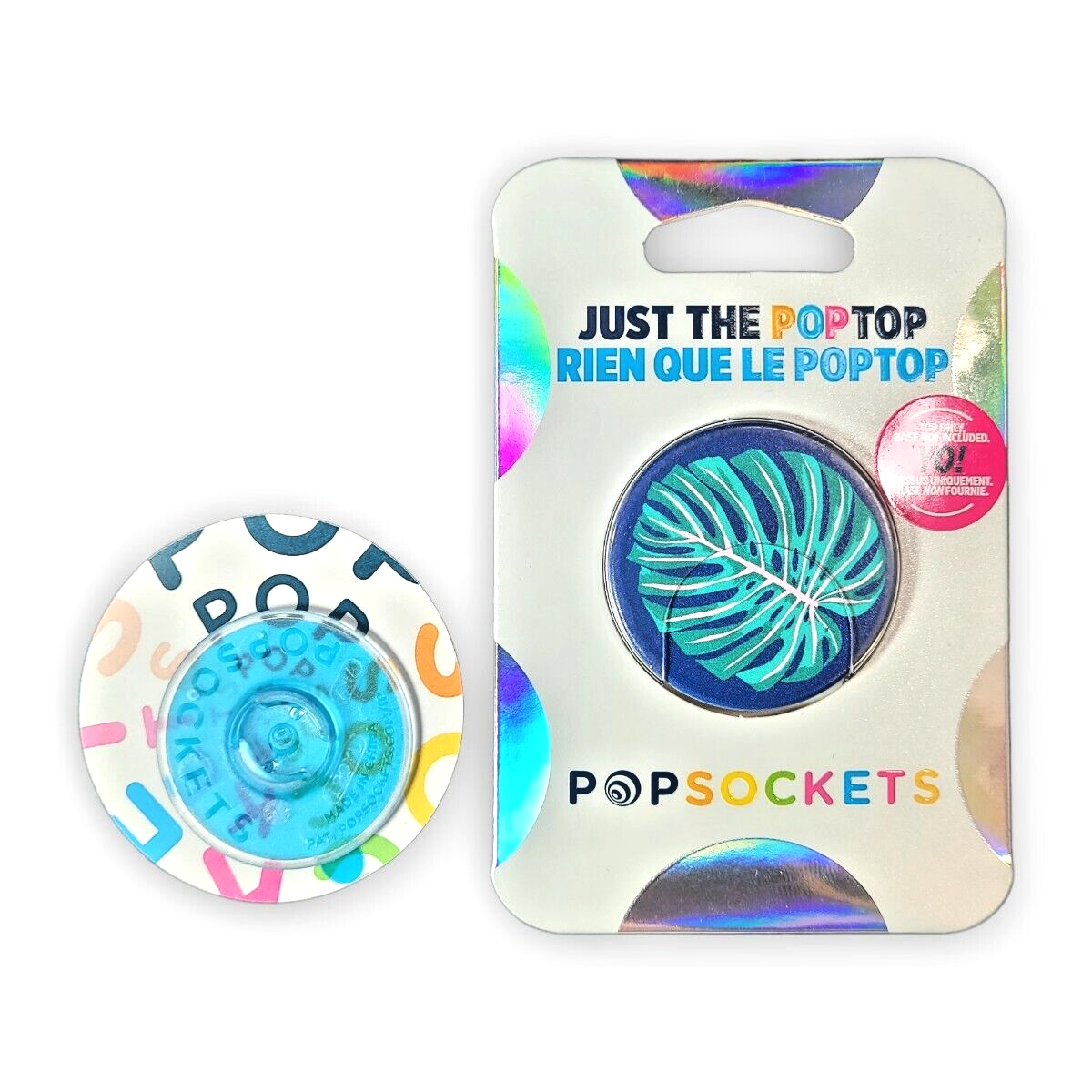 PopSocket PopTop and Base Kit Blue Palm Frond Phone Holder Universal Accessory-image
