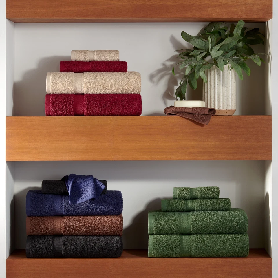 12 Pack of Bathroom Washcloths - 100% Ring-Spun Cotton - 12 x 12 - Color Options - Image 4 of 4