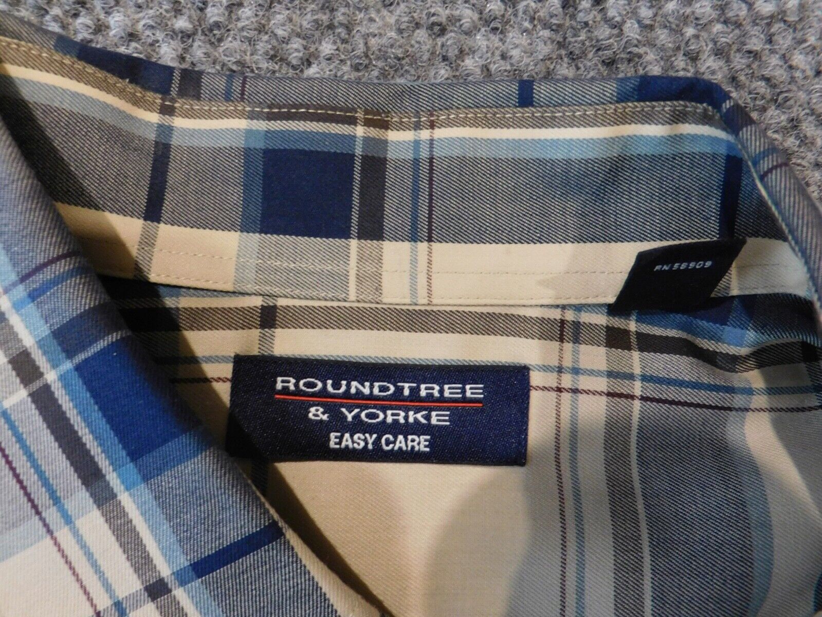 Roundtree and Yorke Mens Shirt Extra Large blue b… - image 5