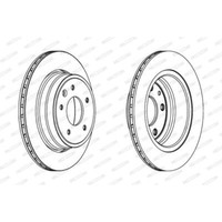 Ferodo 2X Bremsscheibe Hinten Ø305 Mm FüR Jaguar XK8 Convertible X100 4.0 4.2