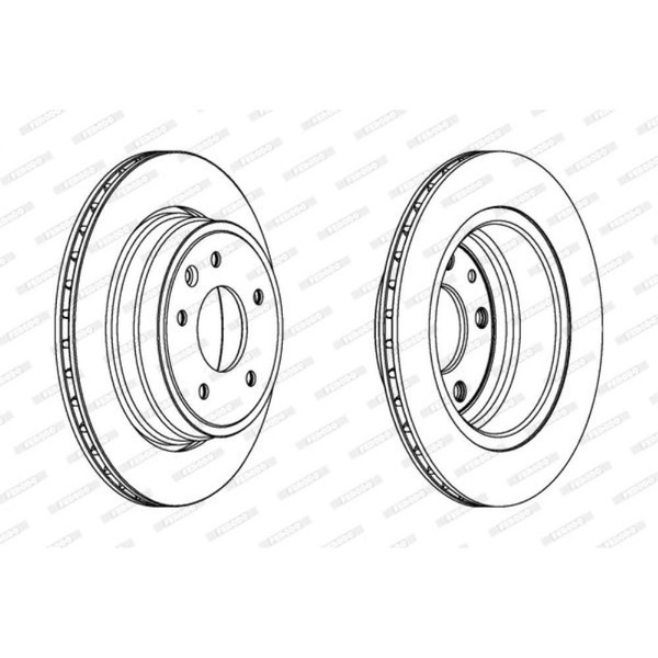 Ferodo 2X Bremsscheibe Hinten Ø305 Mm FüR Jaguar XK8 Convertible X100 4.0 4.2-image