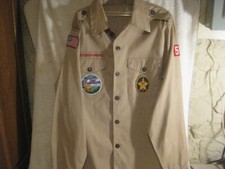 BOY SCOUTS Of America - Long Sleeve Uniform Shirt- BSA Small W/ patches App