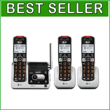 DECT 6.0 3-Handset Cordless Phone with Smart Call Blocking & Answering Machine