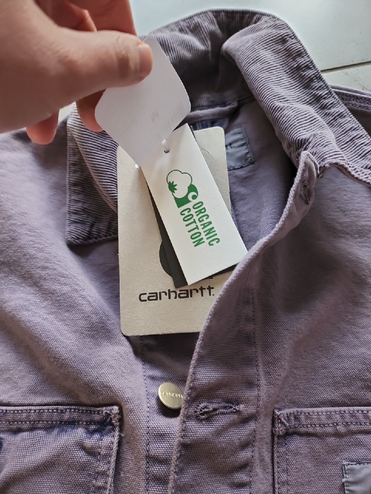 Rare Carhartt Michigan Chore Coat Jacket Purple Razzmic M image 9