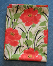 POPPY FLORAL TABLECLOTH Fabric 50 in X 68 in Spring Summer Kitchen Dining