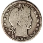 1906 O Barber Half Dollar grades GOOD + ~ FULL RIMS ~ SEE THE SCAN   stk h1919
